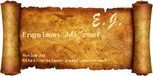Engelman József névjegykártya