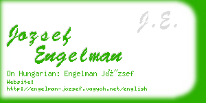jozsef engelman business card